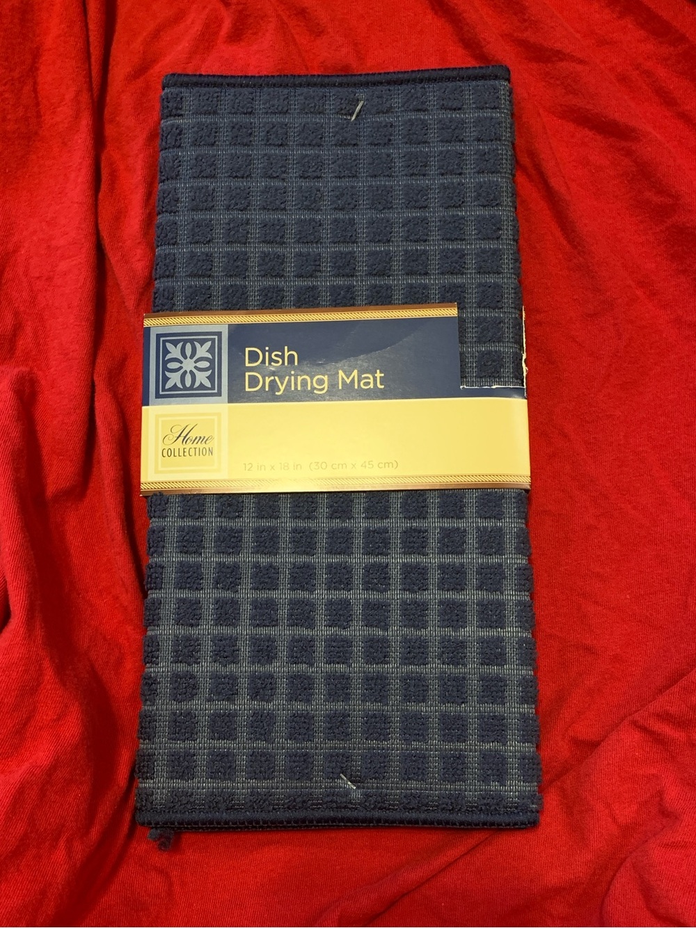New Navy Blue Solid Color Dish Drying Mat
